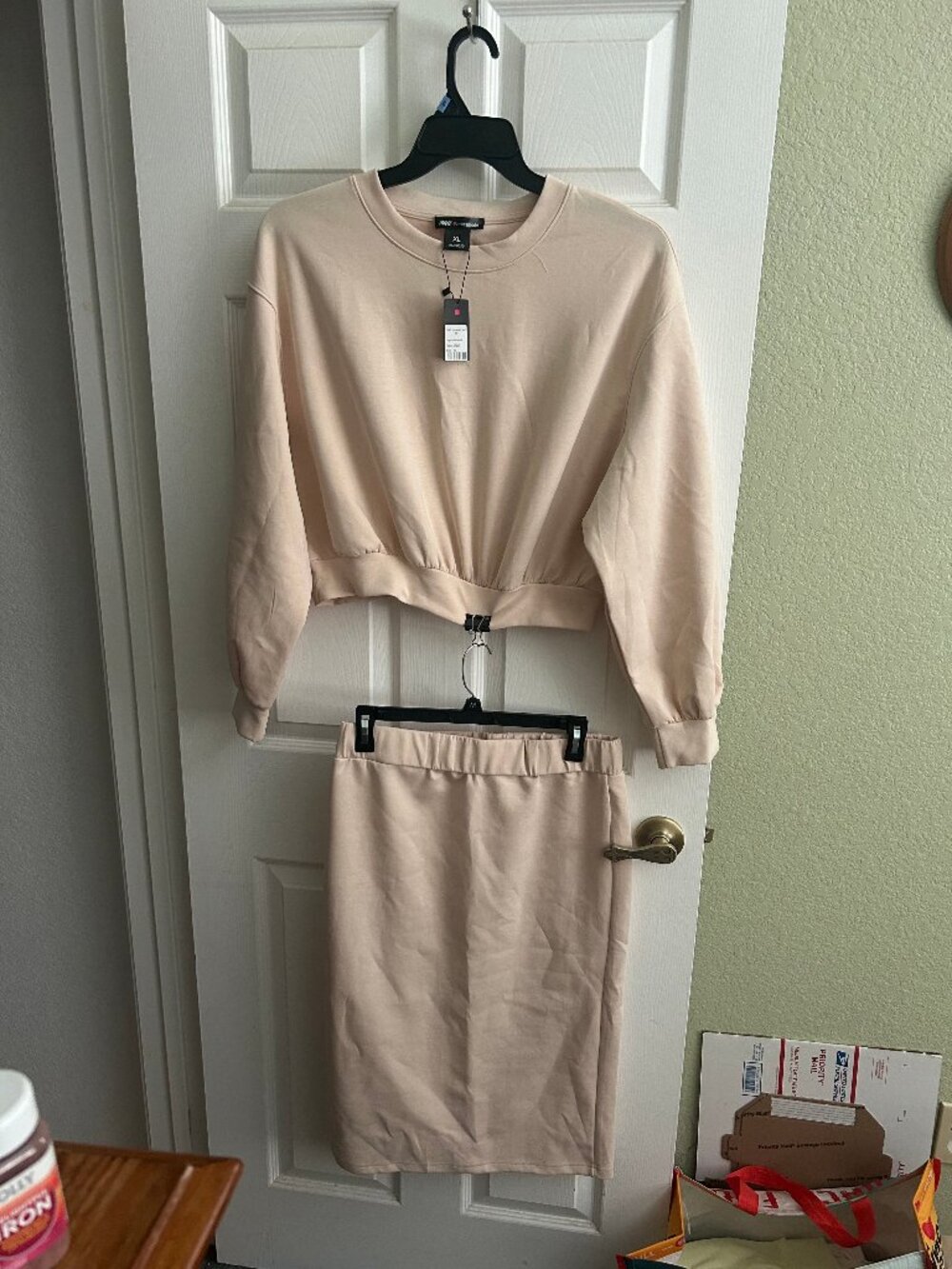 Comfy Raglan Midi Skirt Set